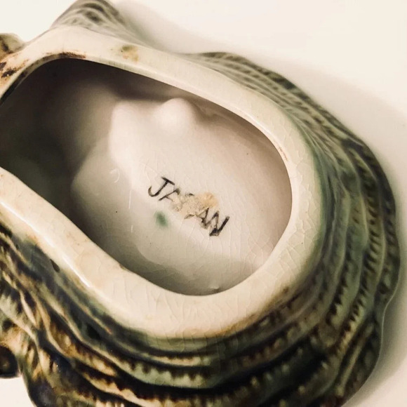 Vtg Oyster Shell  Ashtray with Lobster Pearl Dish Japan Trinket Dish - Picture 9 of 16